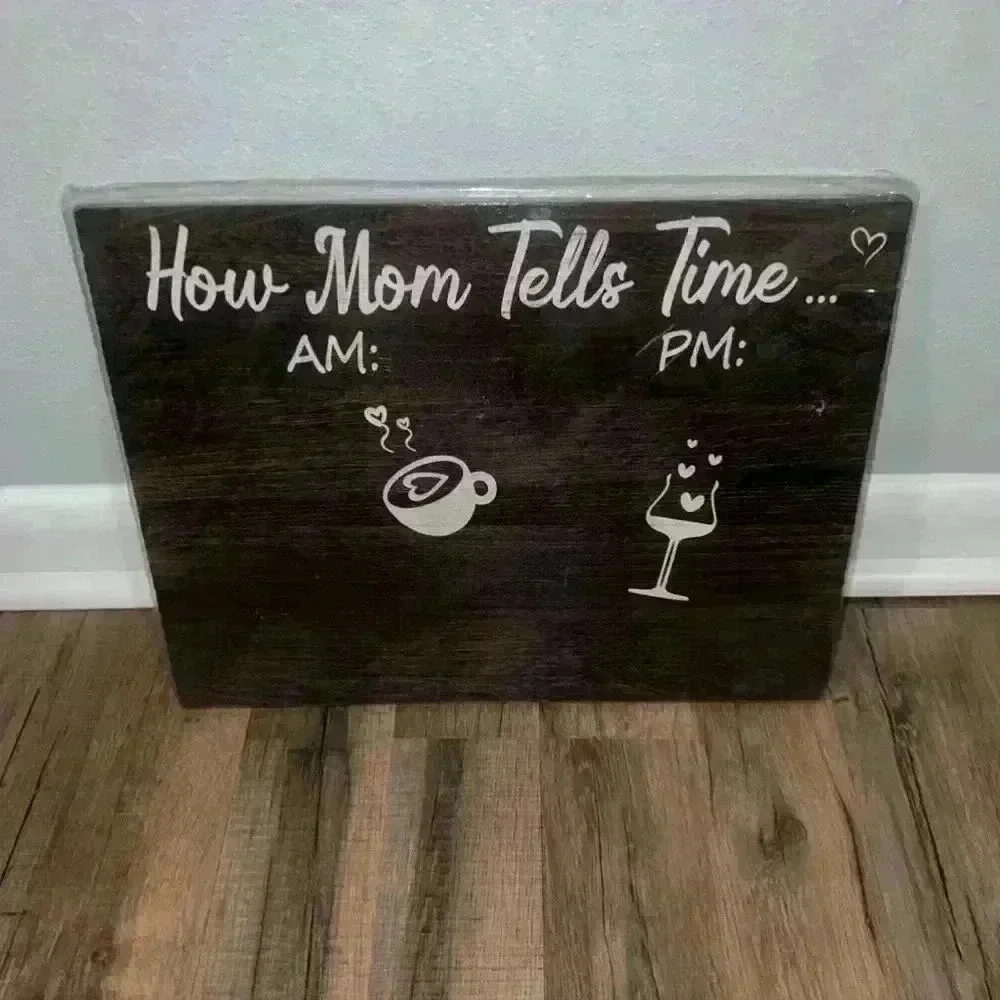 NEW! Funny Wooden Holder for Mother’s! Mugs&Glasses Not Included,Assembly Needed